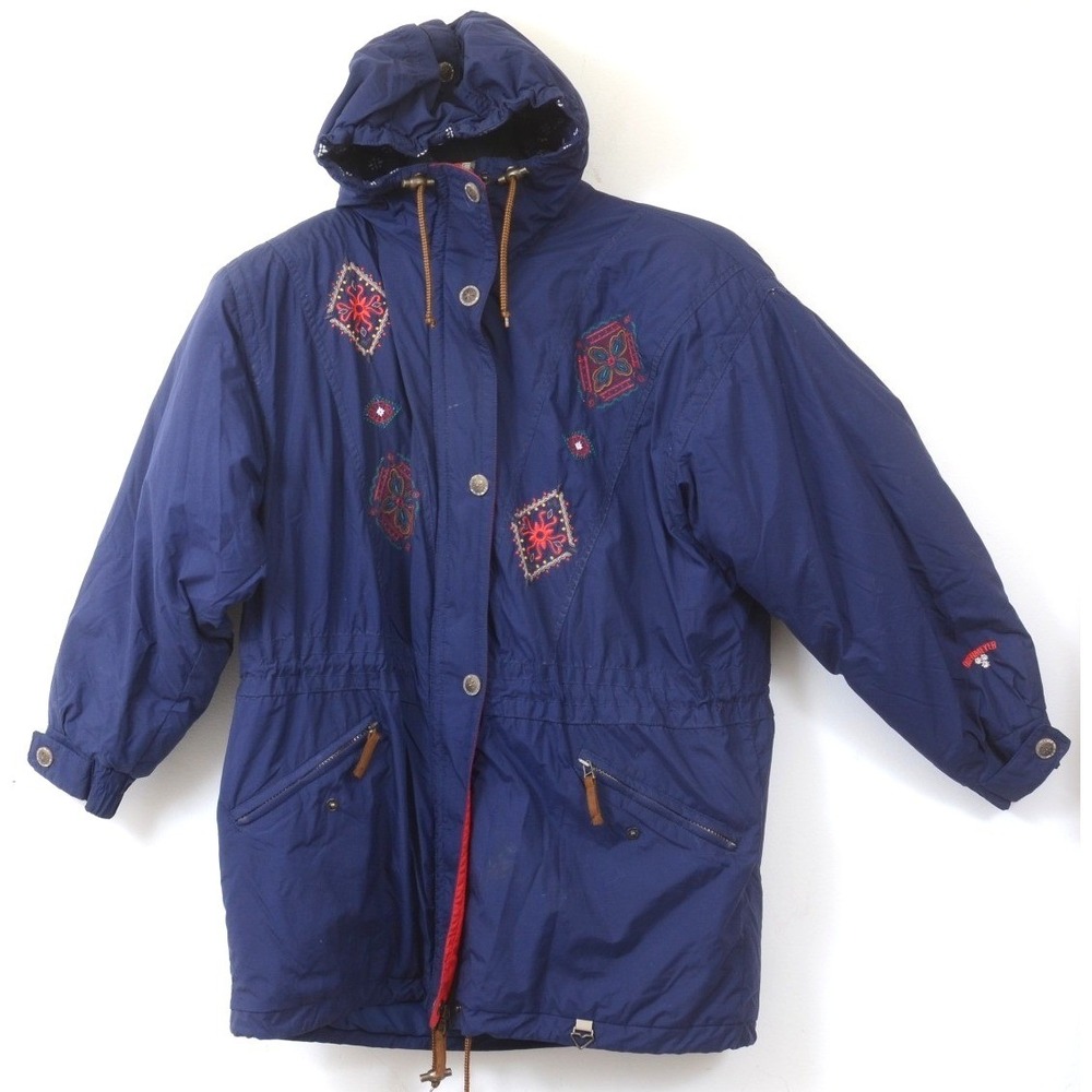 Vintage Obermeyer Ladies Legend Embroidered Ski Jacket Red Size 8